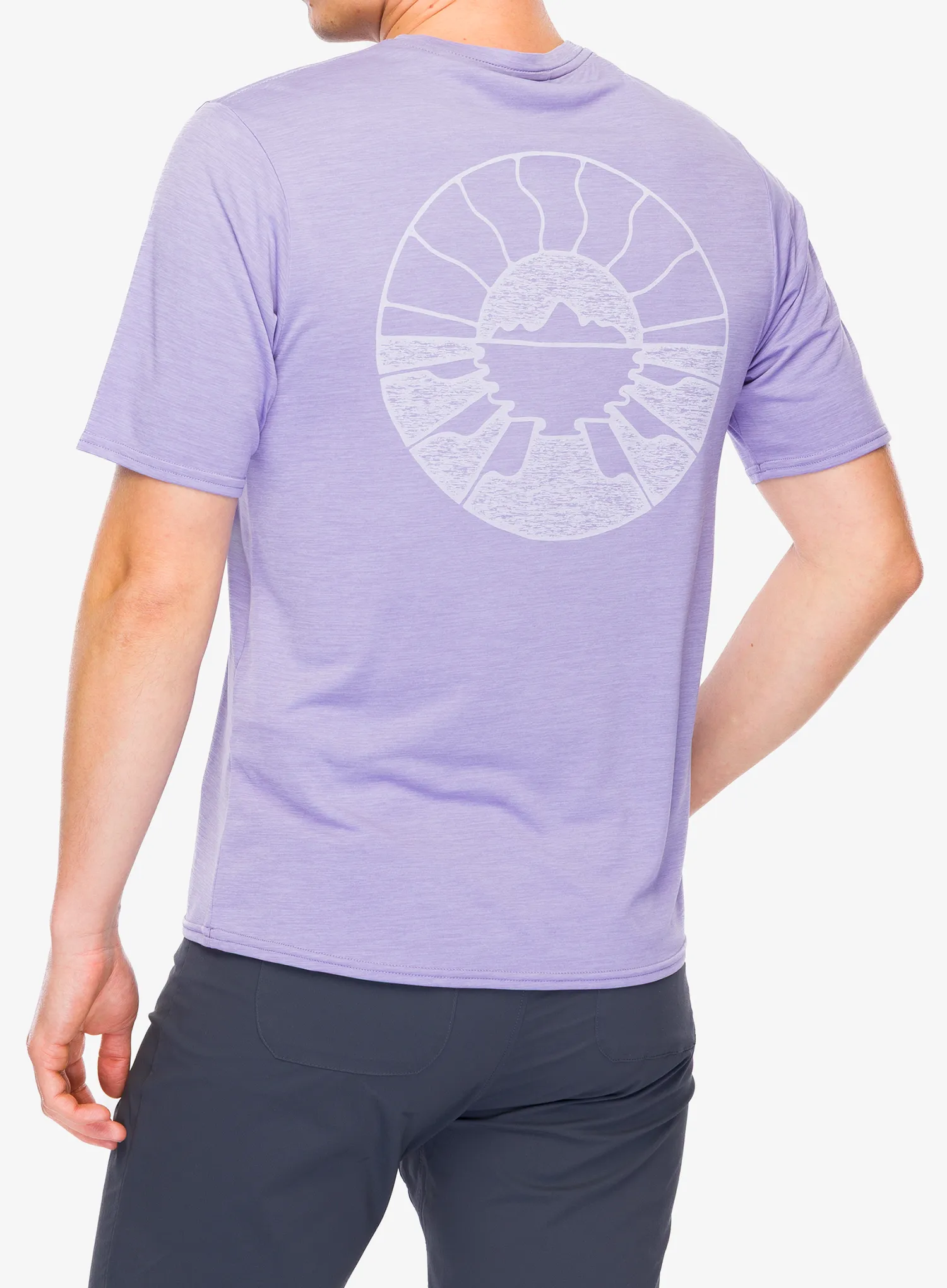 Rychleschnoucí triko Patagonia Cap Cool Daily Graphic Shirt Waters - forgotten island/purple