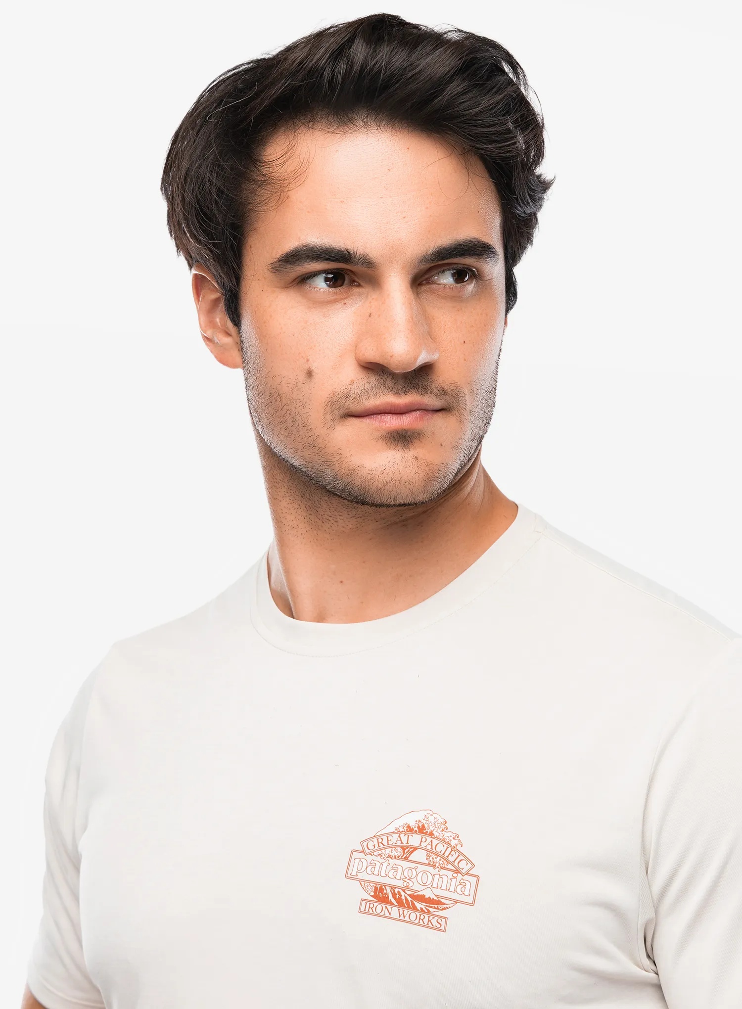 Rychleschnoucí triko Patagonia Cap Cool Daily Shirt Great Waves - dyno white