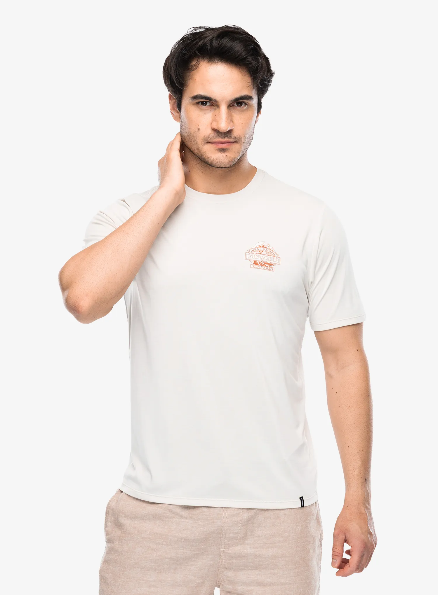 Rychleschnoucí triko Patagonia Cap Cool Daily Shirt Great Waves - dyno white