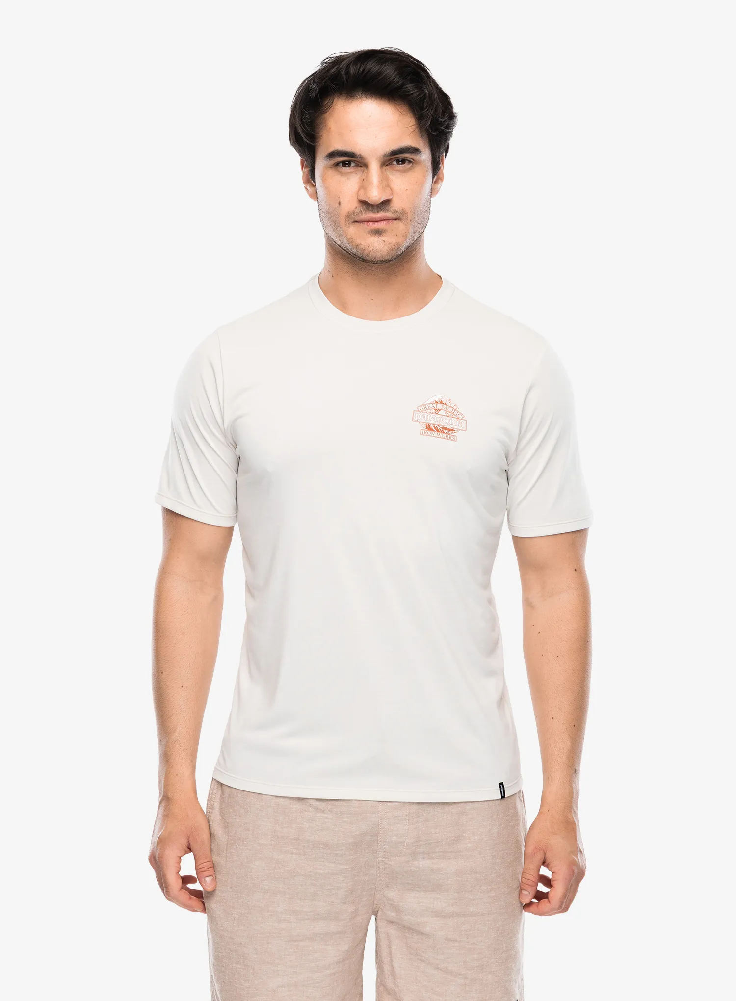 Rychleschnoucí triko Patagonia Cap Cool Daily Shirt Great Waves - dyno white