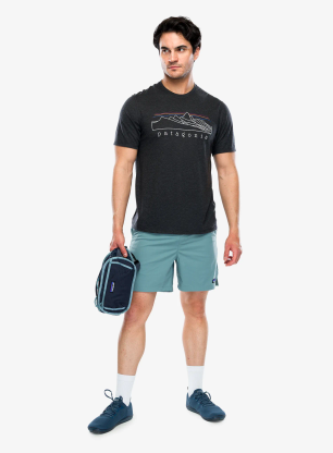 Rychleschnoucí triko Patagonia Cap Cool Trail Shirt Stratapeaks - ink black