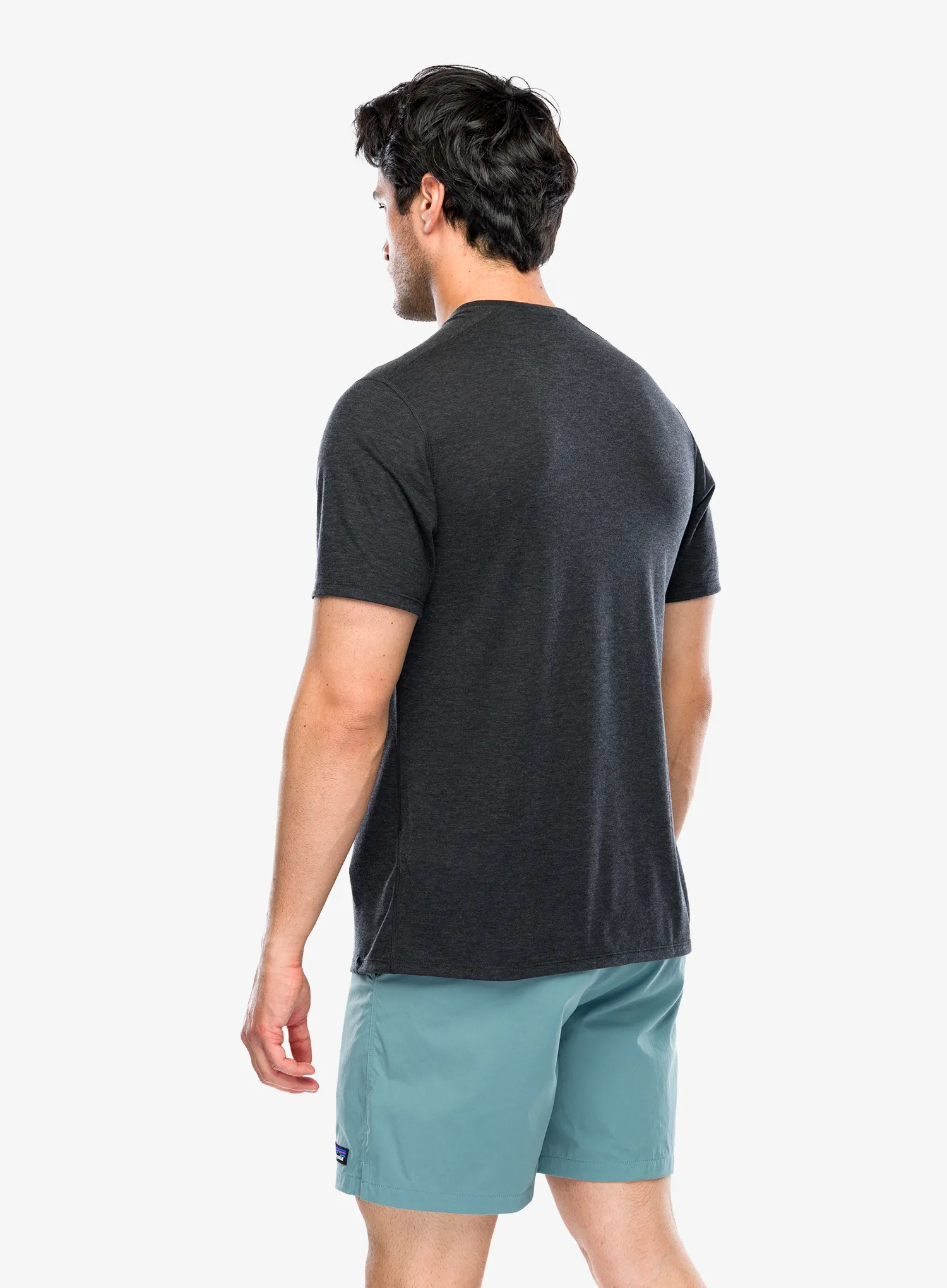 Rychleschnoucí triko Patagonia Cap Cool Trail Shirt Stratapeaks - ink black