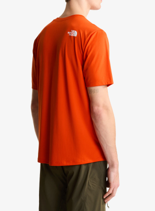 Rychleschnoucí triko The North Face 24/7 S/S Tee Logo Graphic - lava red