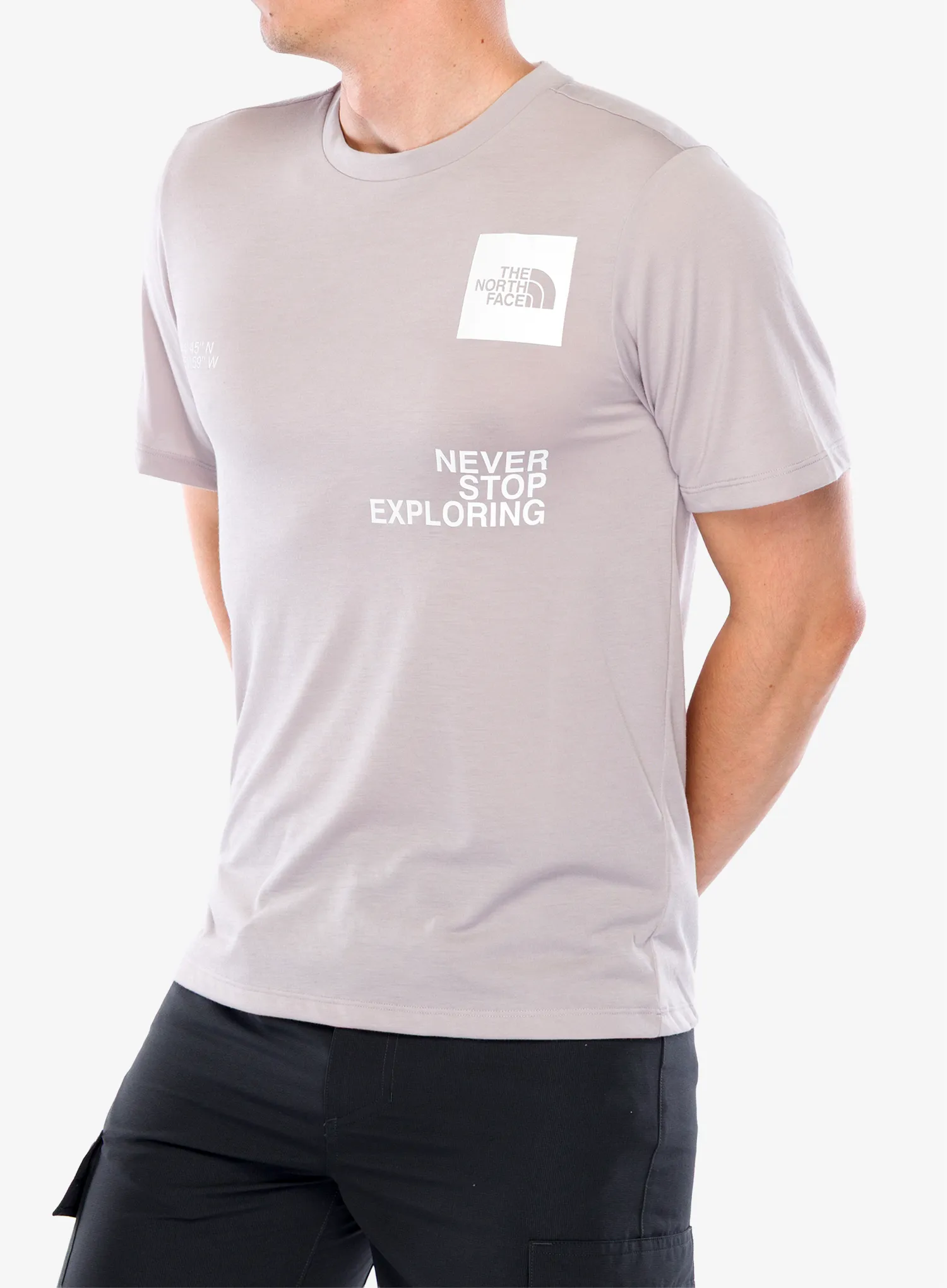 Rychleschnoucí triko The North Face Mountain Foundation Coordinates Tee - moonstone grey