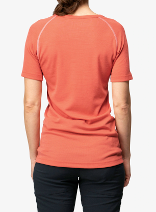 Termo triko dámské Devold Lauparen Merino 190 Base Tee - coral