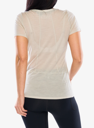 Termo triko dámské Salewa Agner Merino T-shirt - oatmeal