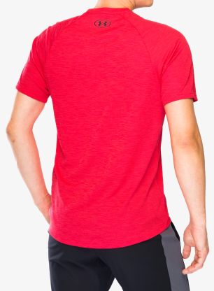 Sportovní tričko Under Armour Tech Textured S/S - racer red/black