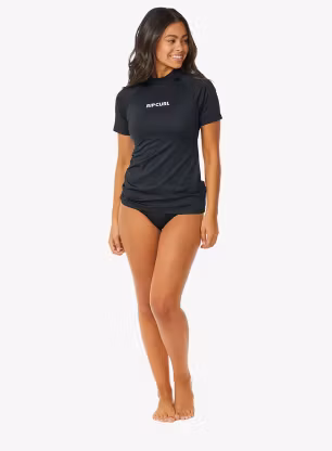 Dámské UV tričko Rip Curl Lycra Classic Surf SS Upf Rashguard - black