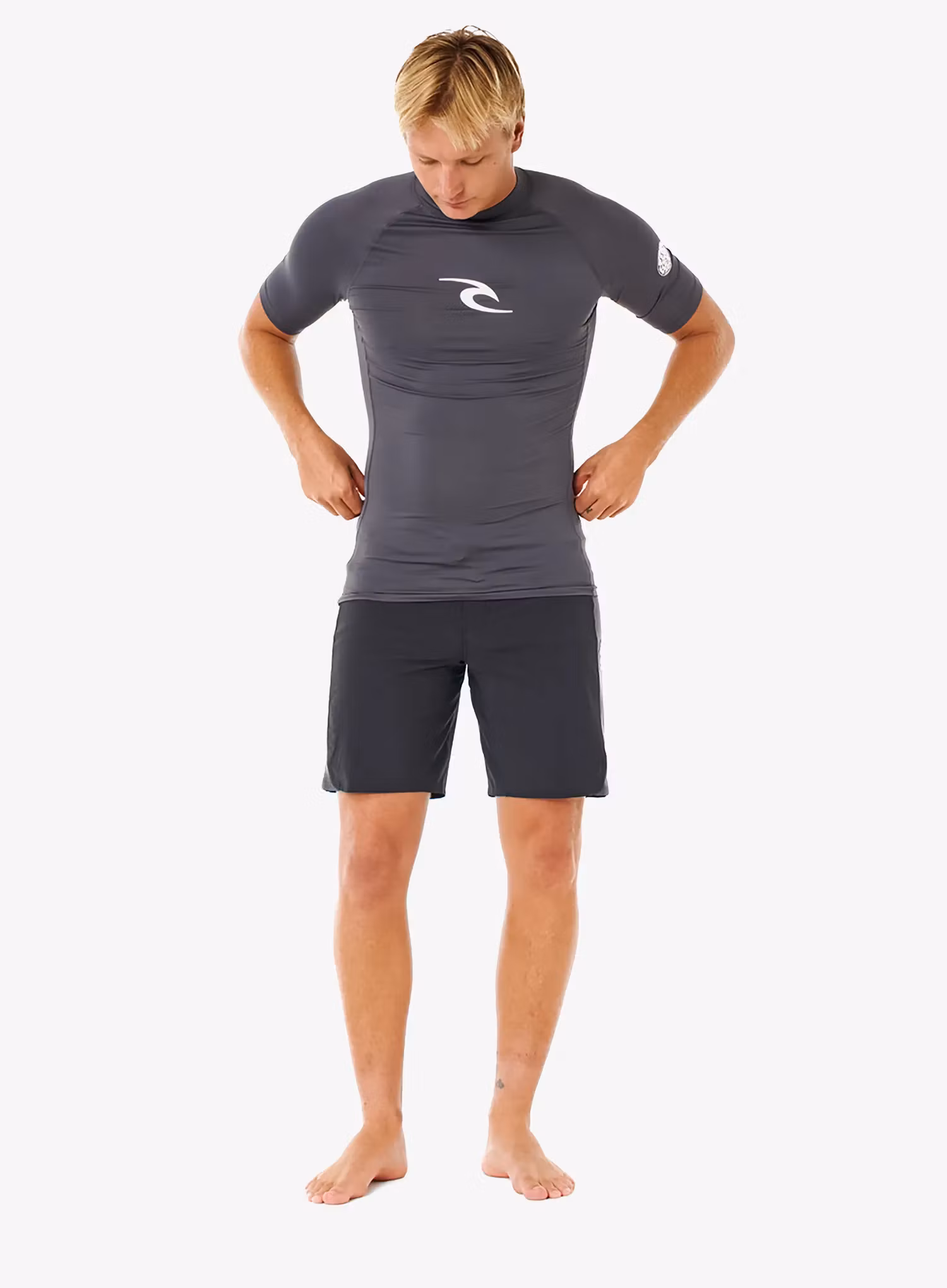 UV tričko Rip Curl Lycra Waves Upf Perf S/S - charcoal grey