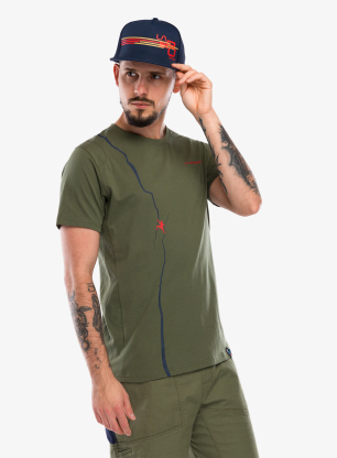 Lezecké triko La Sportiva Route T-Shirt - cypress/night sky