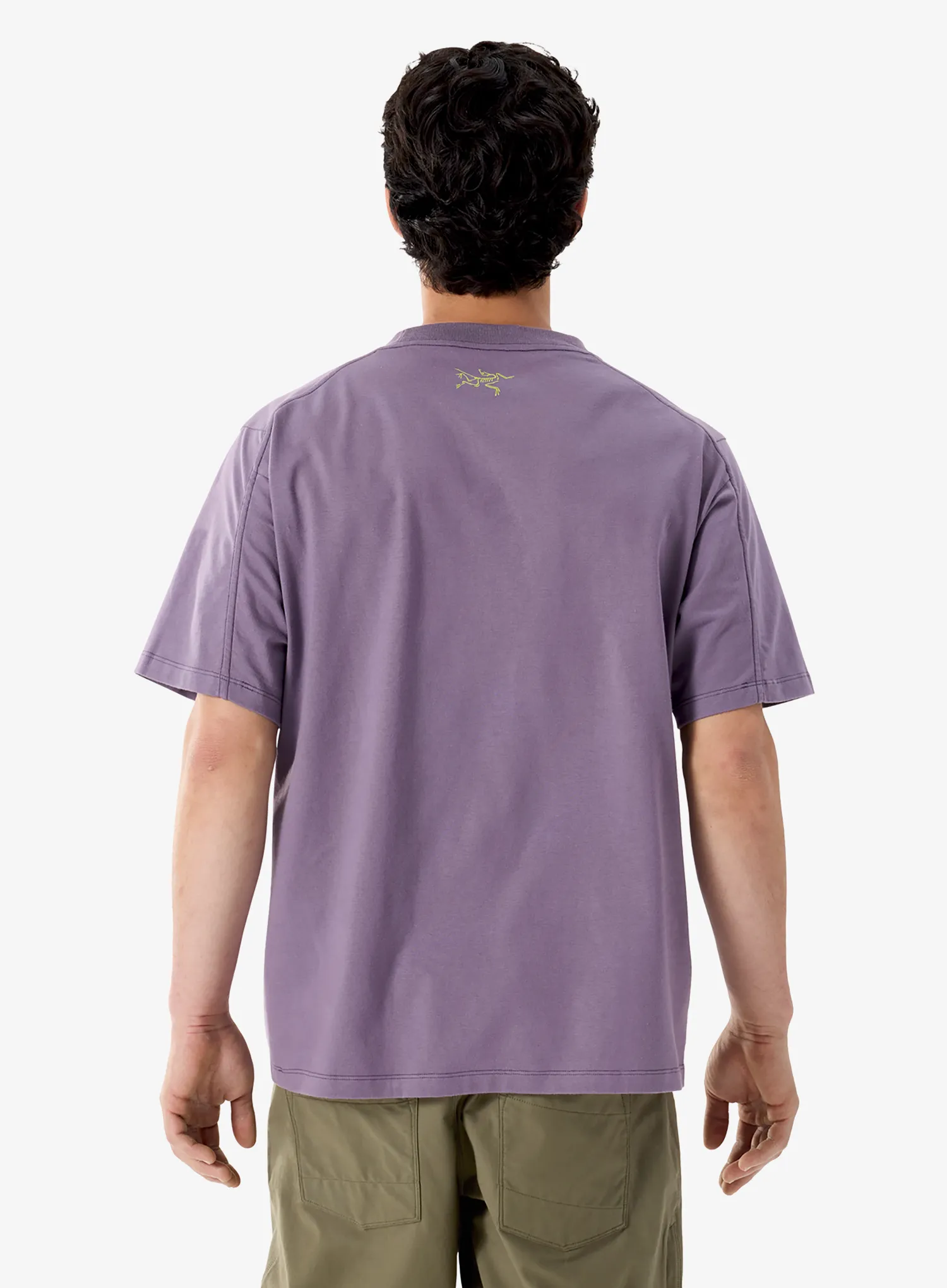 Tričko s potiskem Arcteryx Kragg Cotton Lithographica SS - lt moondrop