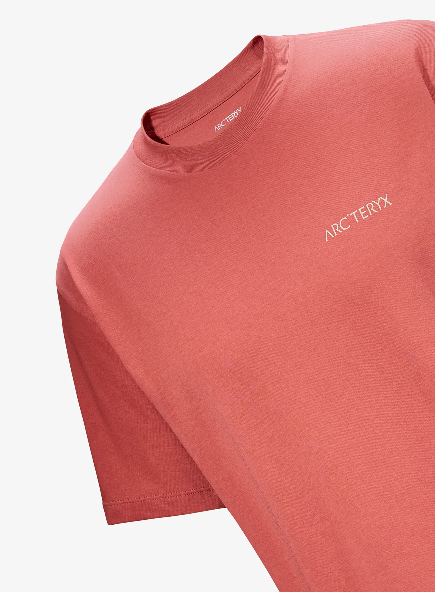 Tričko s potiskem Arcteryx Kragg SL Cotton Blurred Bird SS - stone red