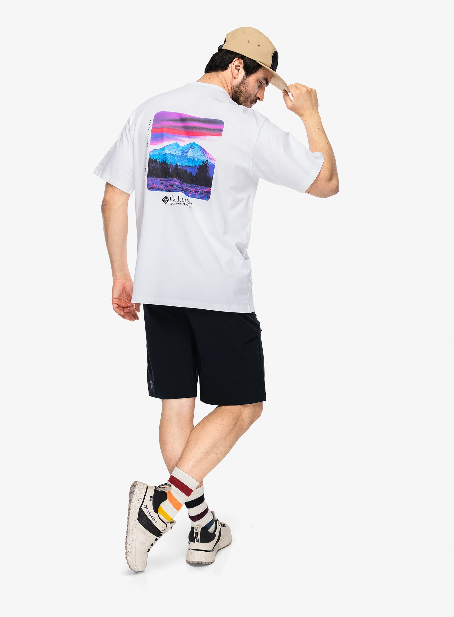 Tričko s potiskem Columbia CSC Heavyweight Back Graphic Tee - white/photoreal cmyk