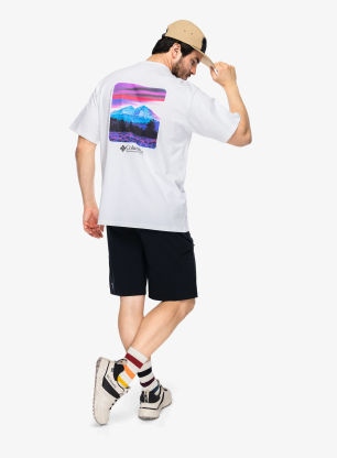 Tričko s potiskem Columbia CSC Heavyweight Back Graphic Tee - white/photoreal cmyk