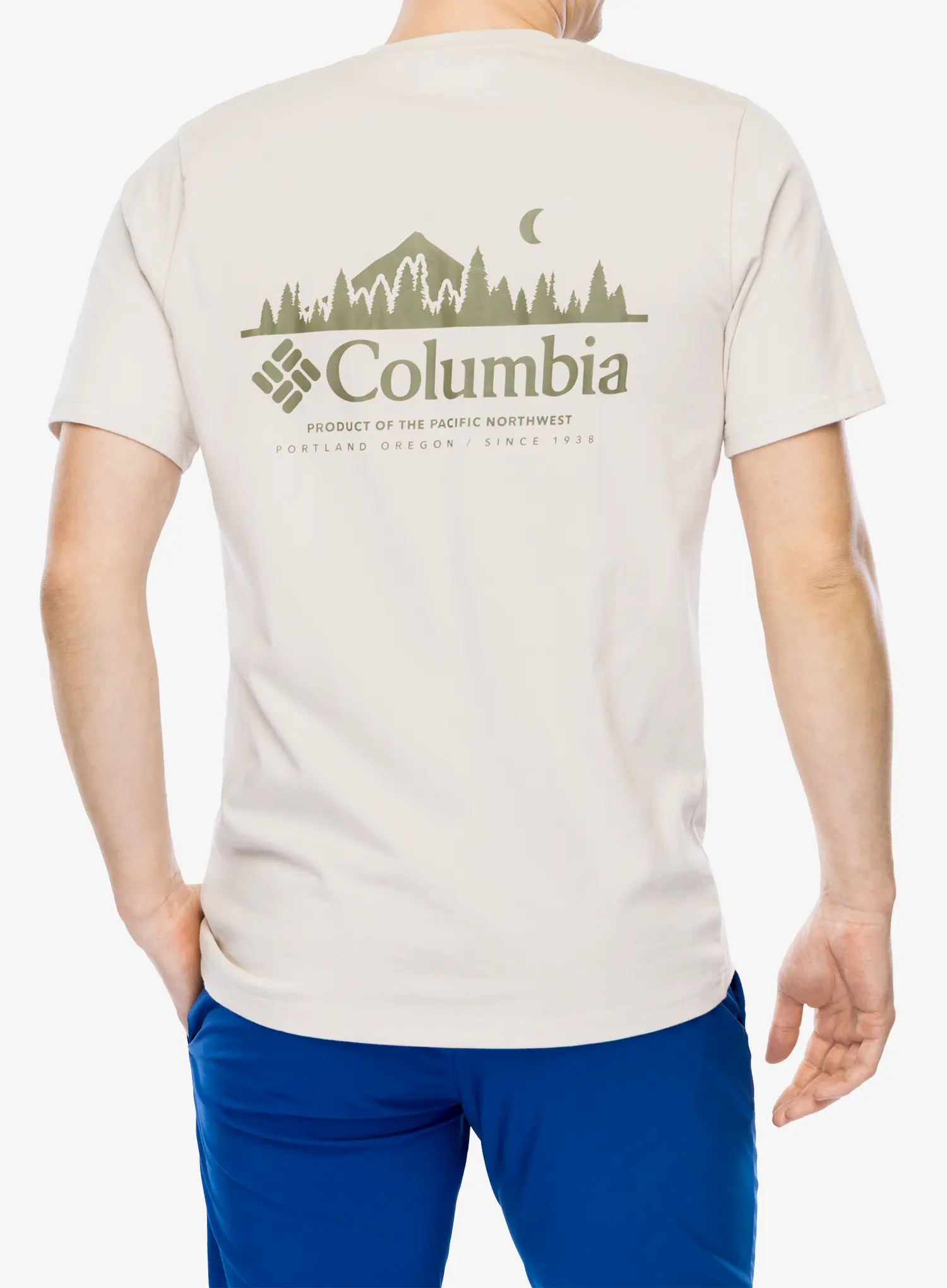 Tričko s potiskem Columbia Hageman Graphic Tee - dark stone/heavenly horizons