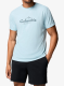 Tričko s potiskem Columbia Zero Rules Light S/S Graphic Crew - marine light/scripted peaks