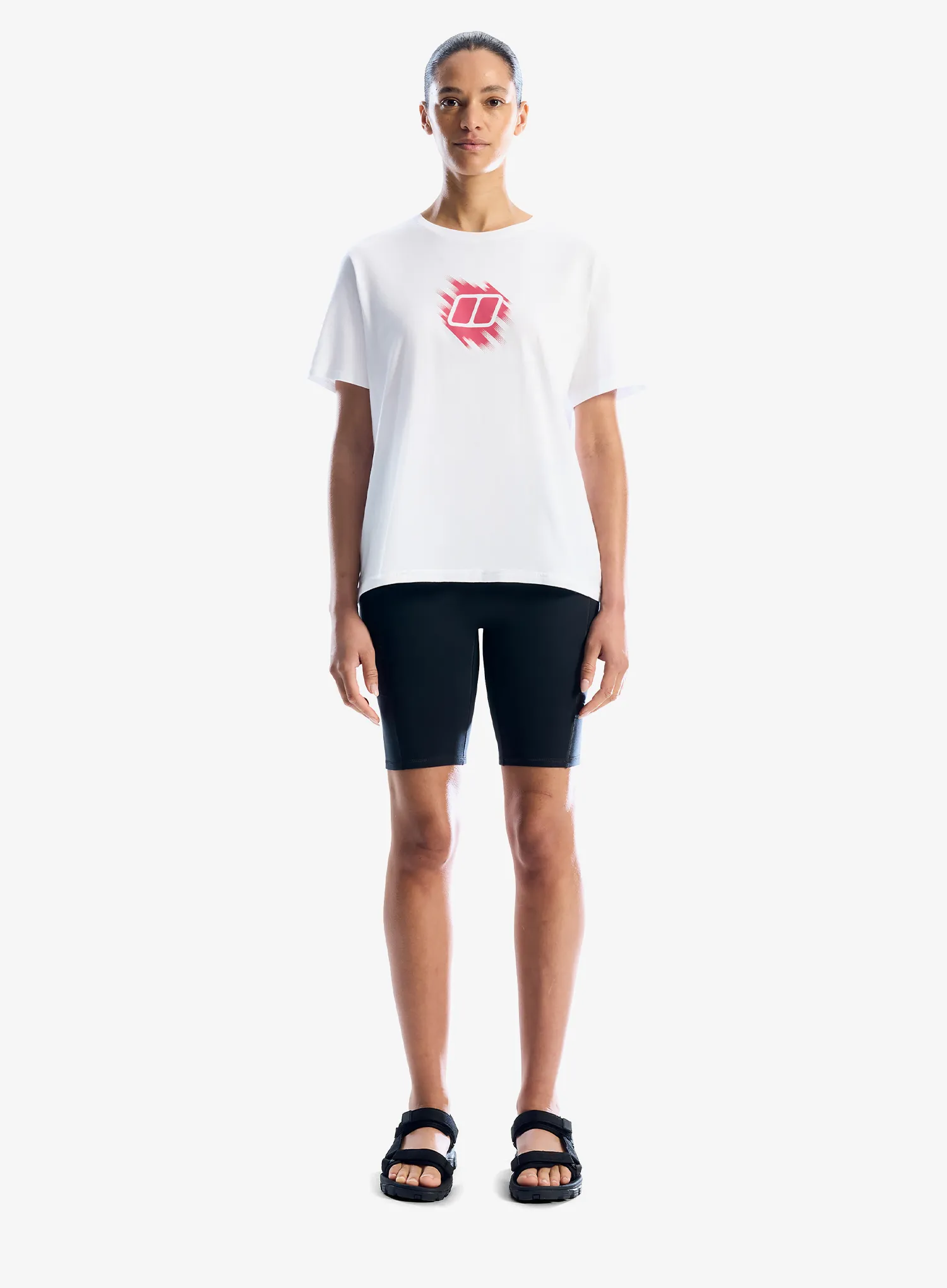 Dámské tričko s potiskem Berghaus Sketched Blocks Essential Tee Af - pure white