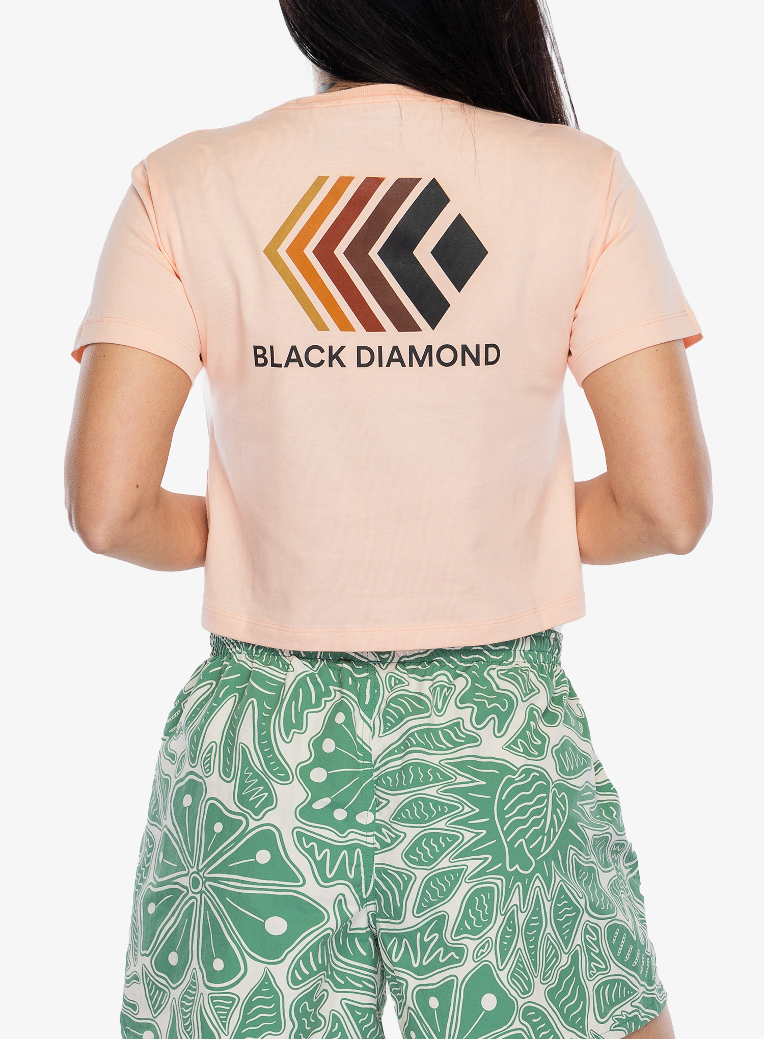 Dámské tričko s potiskem Black Diamond Faded Crop SS Tee - alpine sunrise