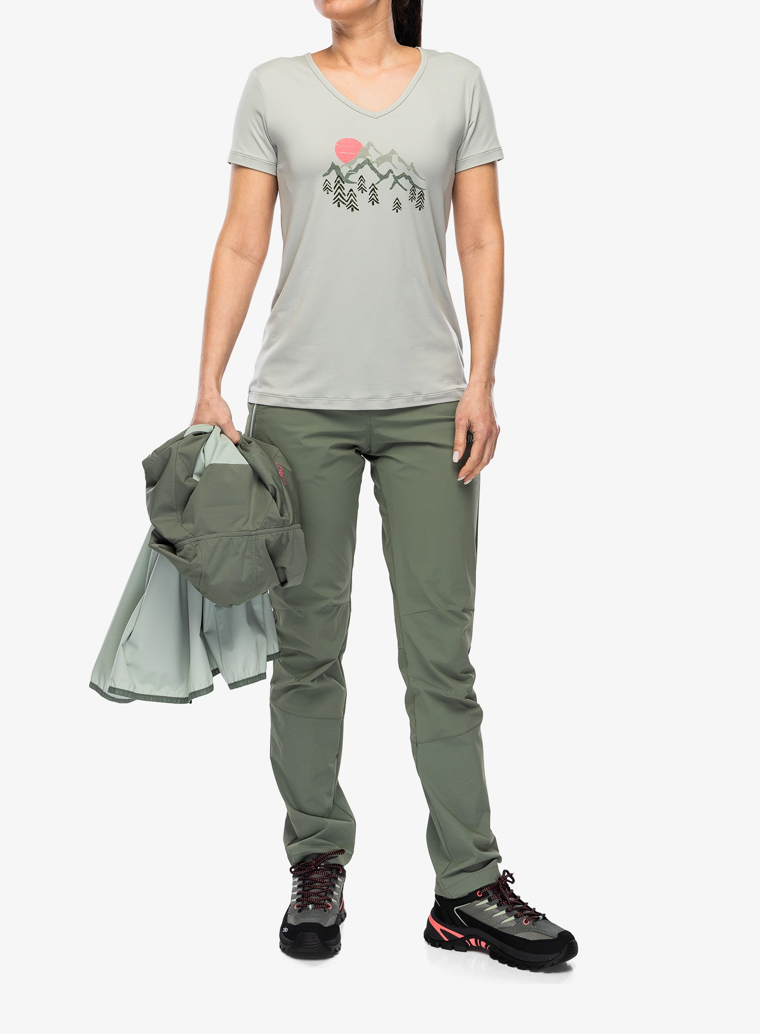 Dámské tričko s potiskem CMP Missy T-Shirt - pistacchio