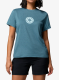 Dámské tričko s potiskem Columbia Parsons Point S/S Graphic Tee - everblue heather/gem focused