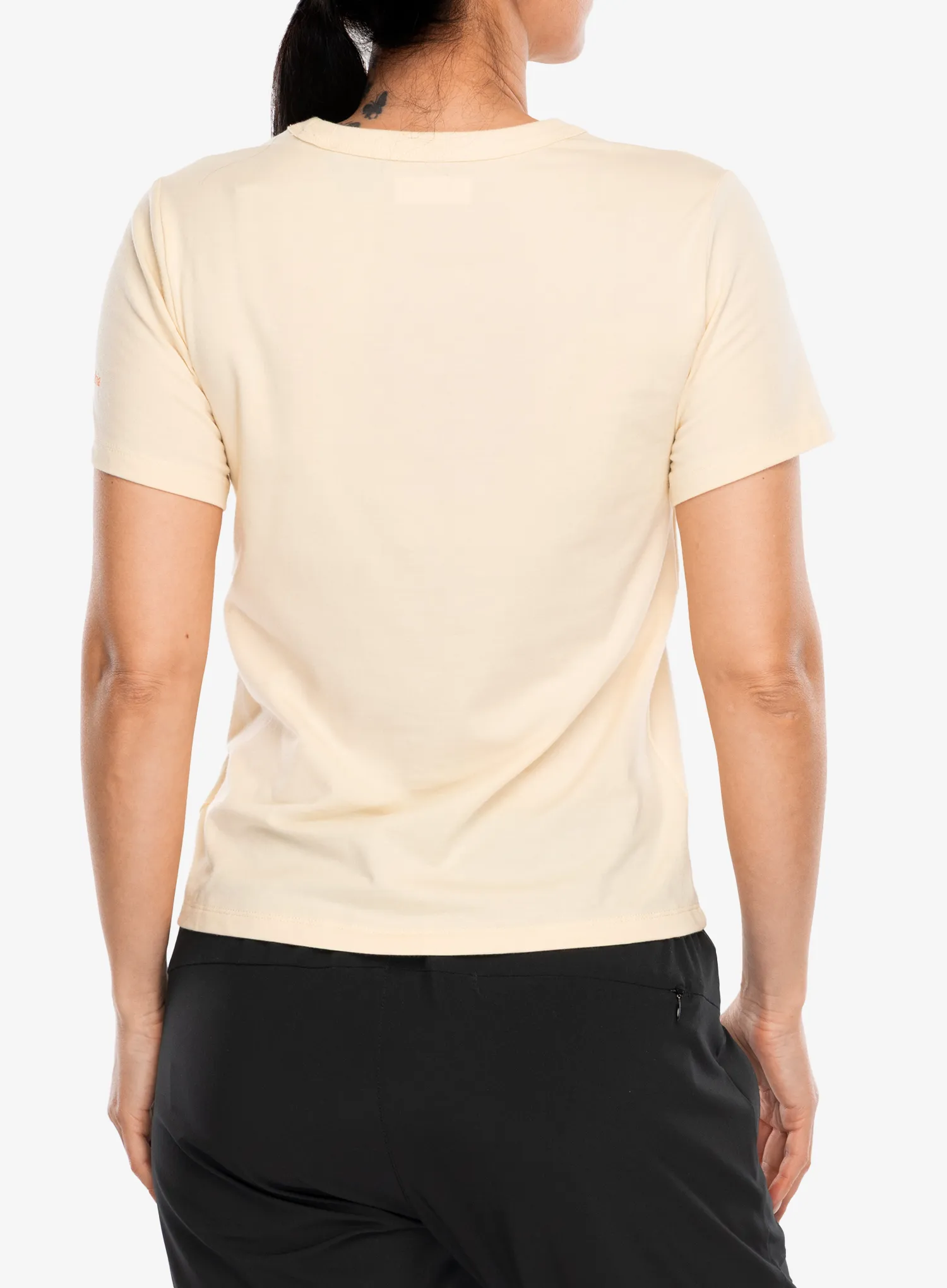 Dámské tričko s potiskem Columbia Sun Trek Graphic S/S III - lemon wash/wavy rays