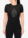Dámské tričko s potiskem Icebreaker Merino 150 Tech Lite III SS Tee Hike Path - black
