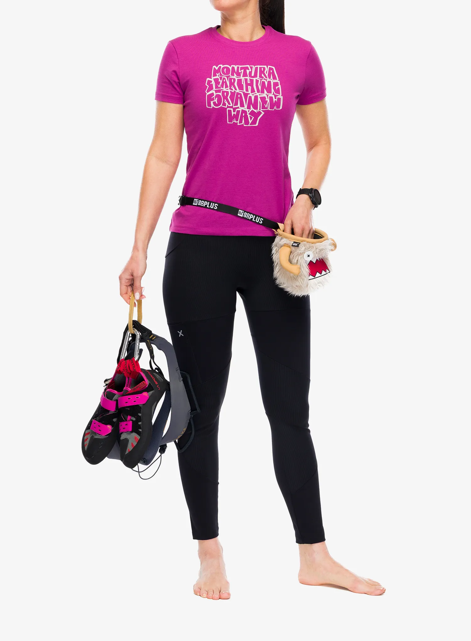 Dámské tričko s potiskem Montura Knots T-Shirt - baton rouge