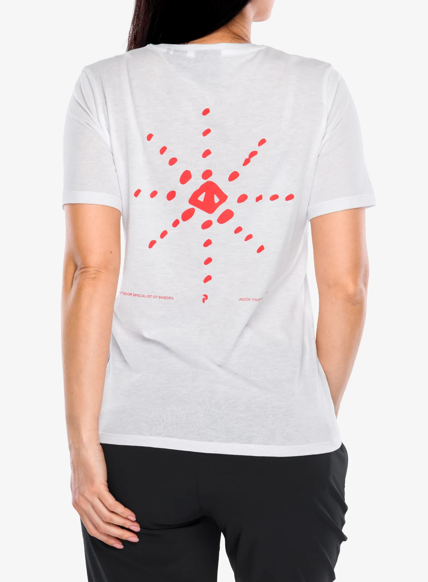 Dámské tričko s potiskem Peak Performance Explore Graphic Tee - white