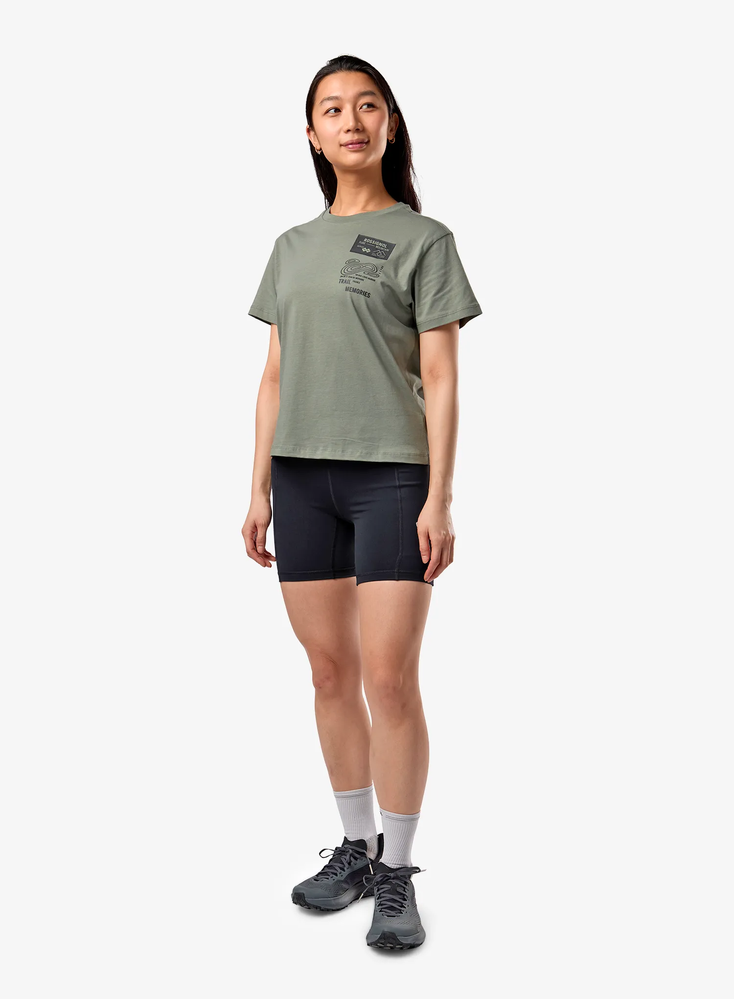 Dámské tričko s potiskem Rossignol Graphic Waterfall Tee - laurel wreath