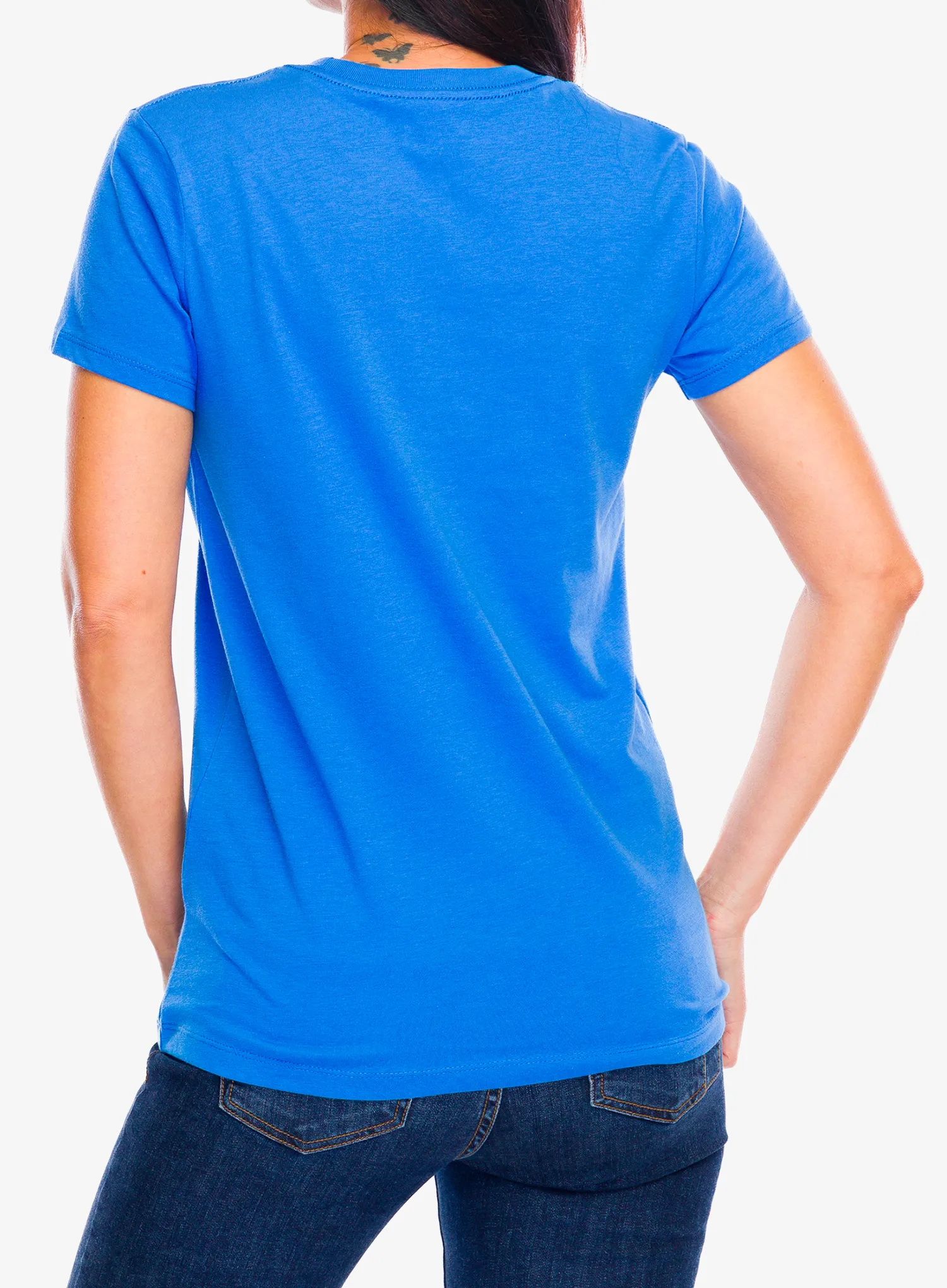 Dámské tričko s potiskem Under Armour Logo S/S - blue atlantis/white