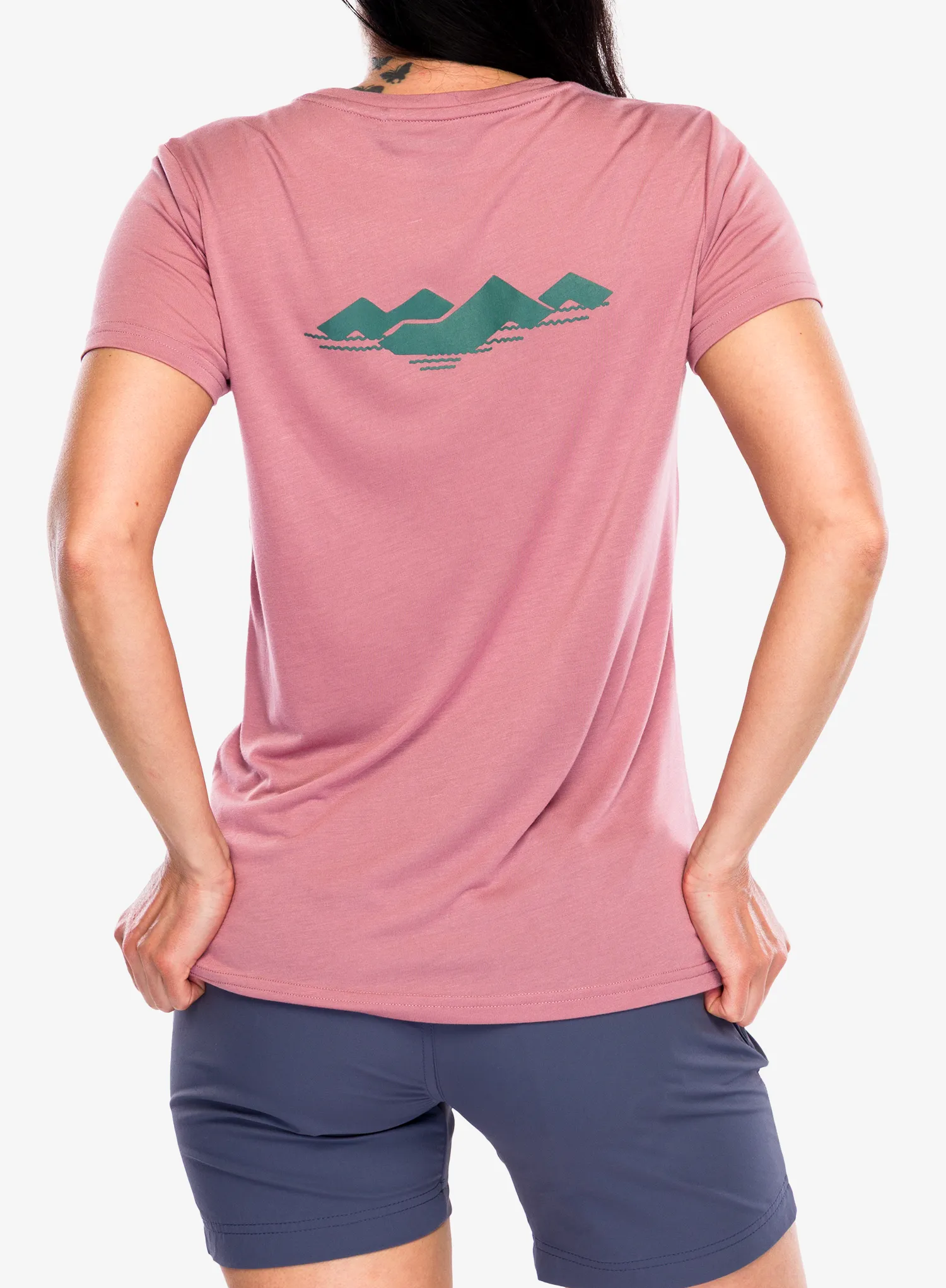 Dámské tričko s potiskem Viking Morain Bamboo - light pink