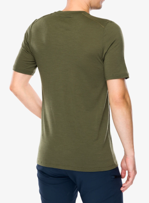 Tričko s potiskem Fjallraven Abisko Wool Classic SS - laurel green