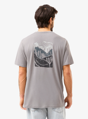 Tričko s potiskem Flov Timberon - light grey/dark grey