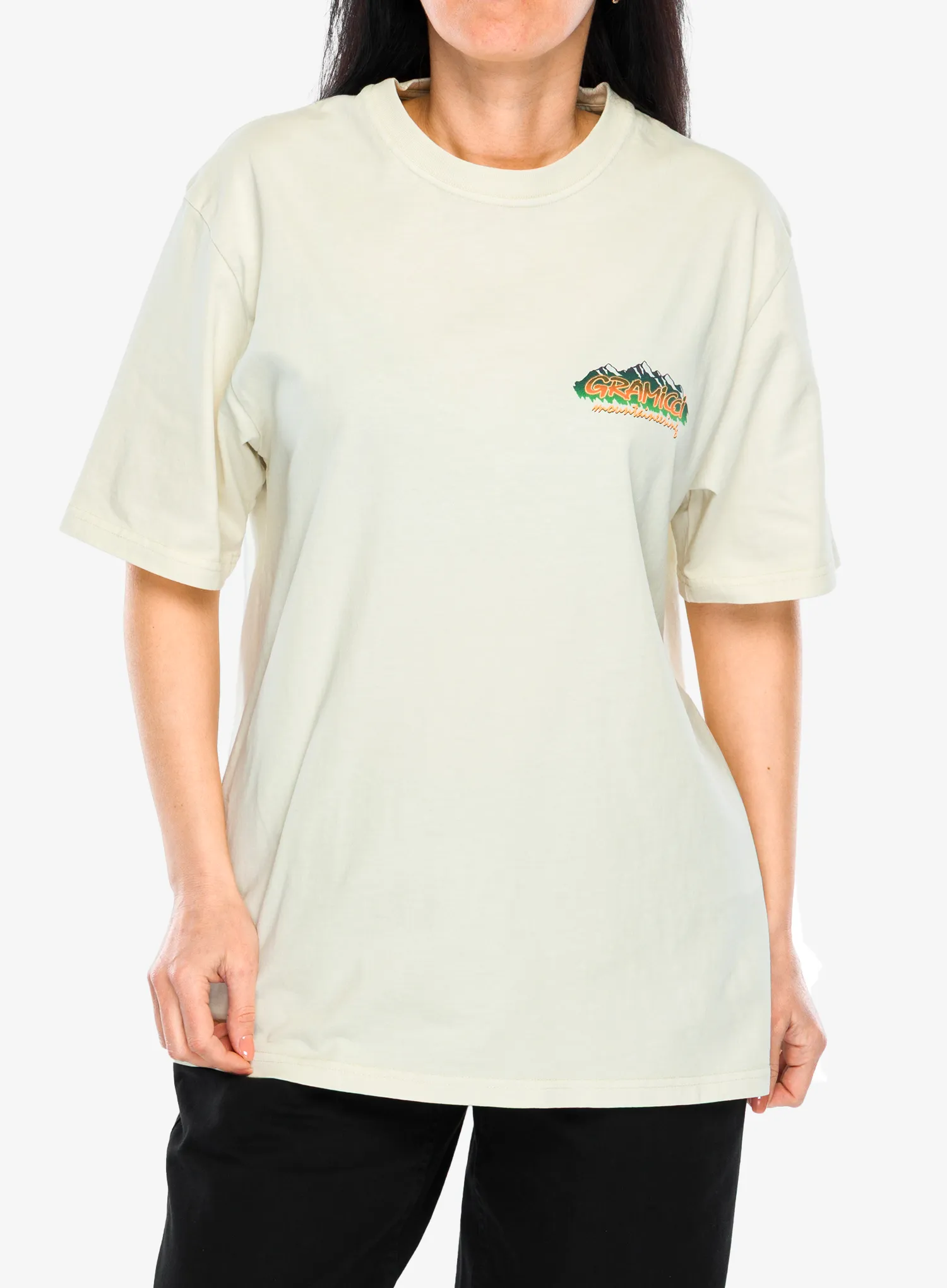 Tričko s potiskem Gramicci Mountaineering Tee - natural pigment