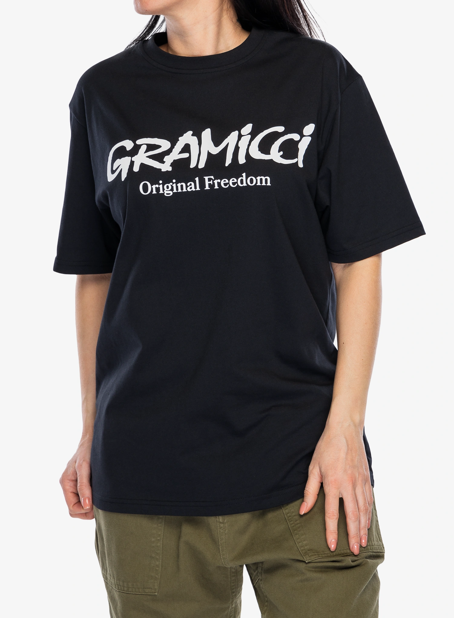 Tričko s potiskem Gramicci Original Freedom Logo Tee - black