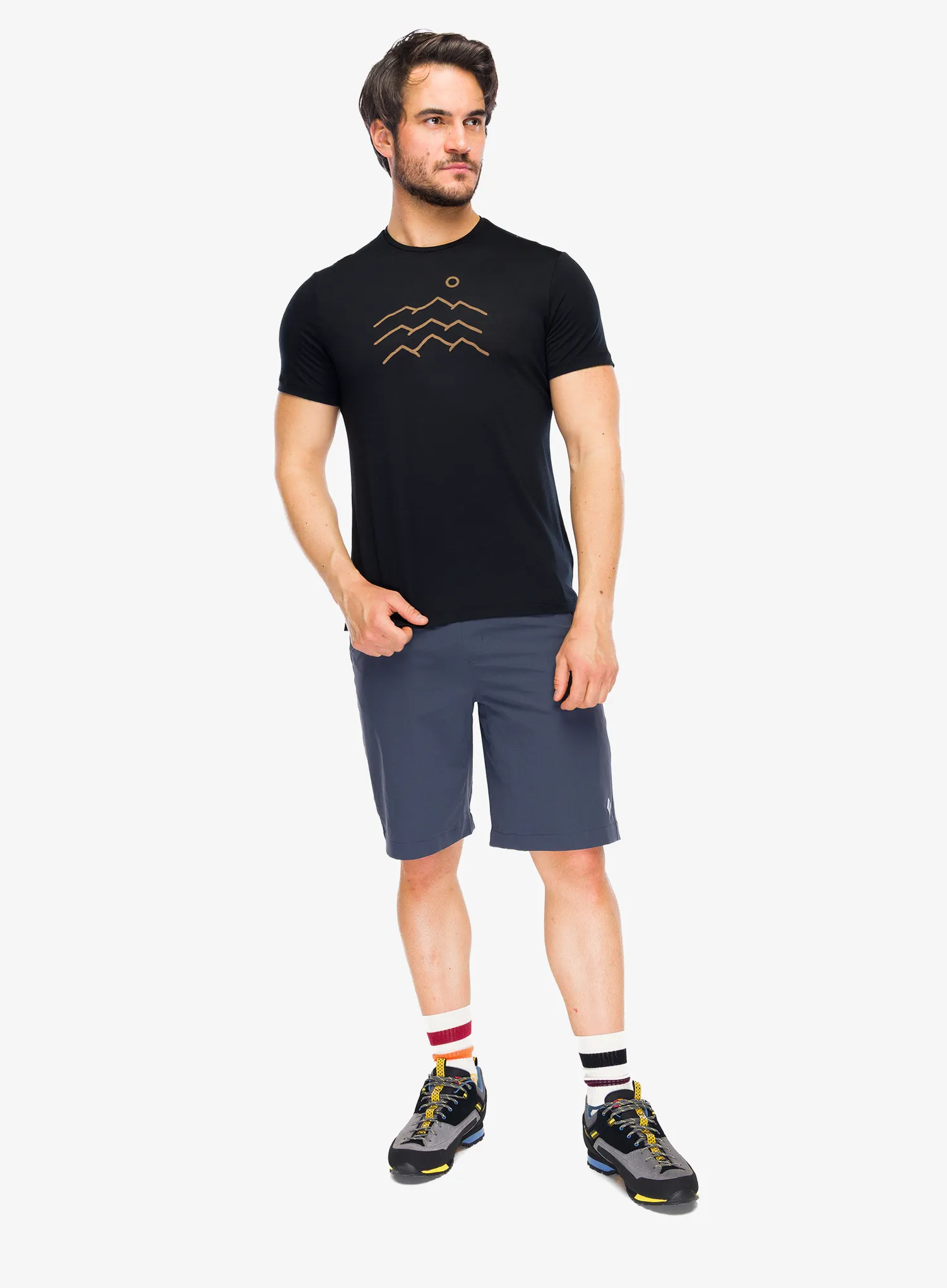 Tričko s potiskem Icebreaker Merino 125 Cool-Lite Sphere SS Tee Across - black