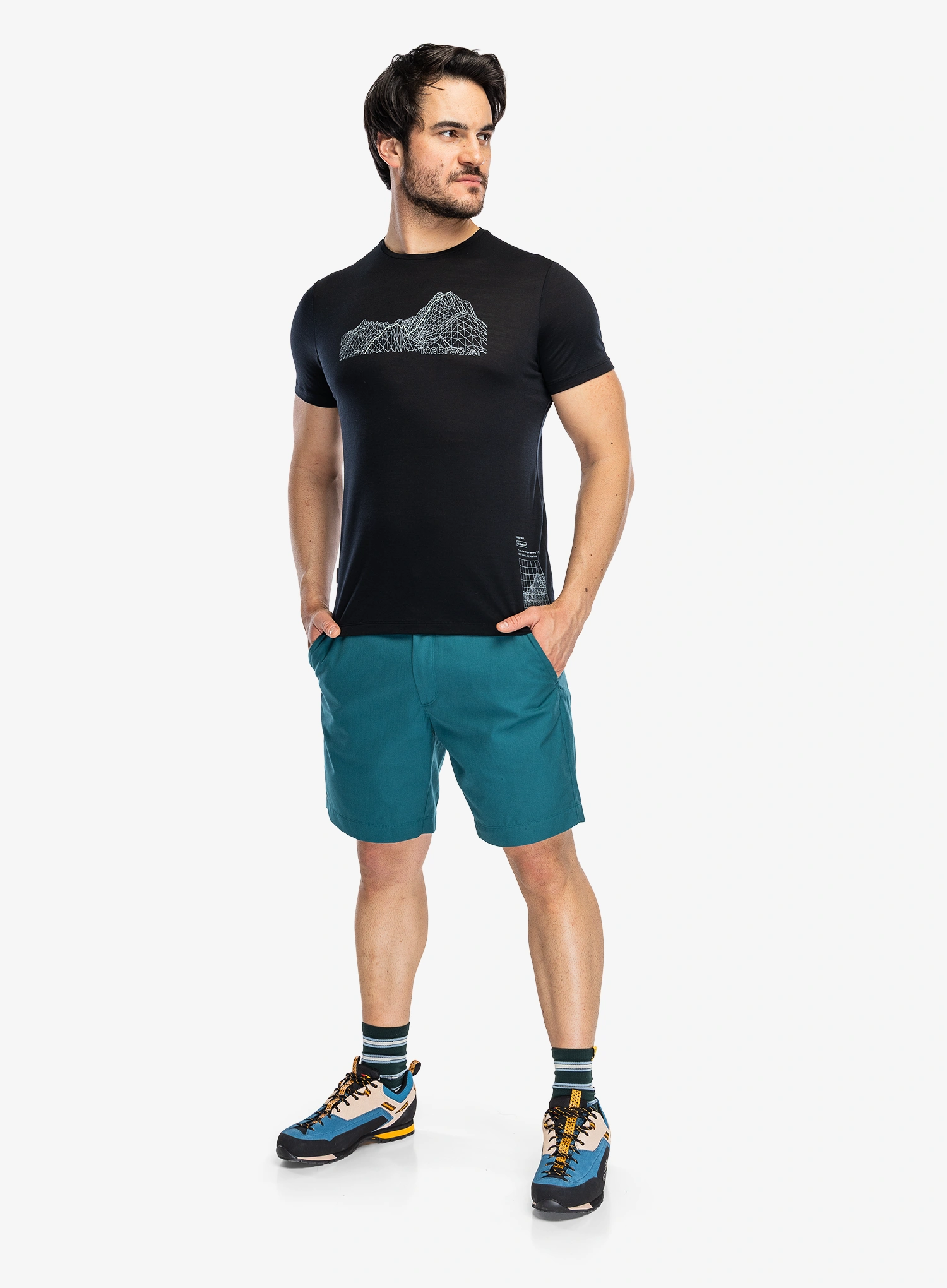 Tričko s potiskem Icebreaker Merino 125 Cool-Lite Sphere SS Tee Beta - black