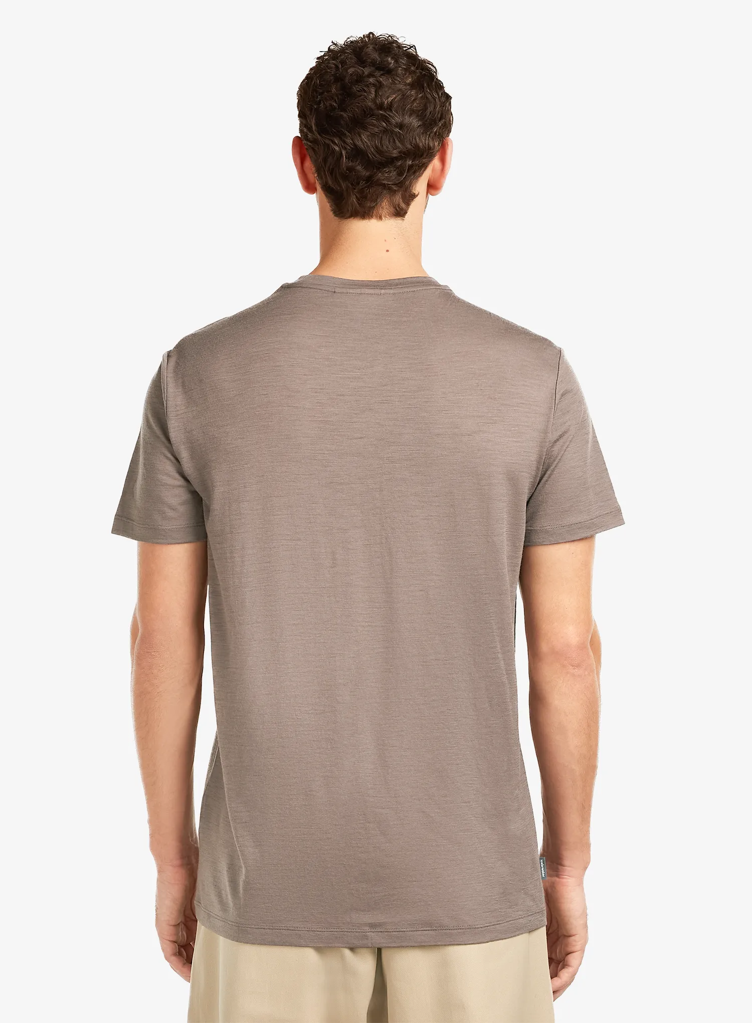 Tričko s potiskem Icebreaker Merino 150 Tech Lite SS Tee Elev Line - porcini
