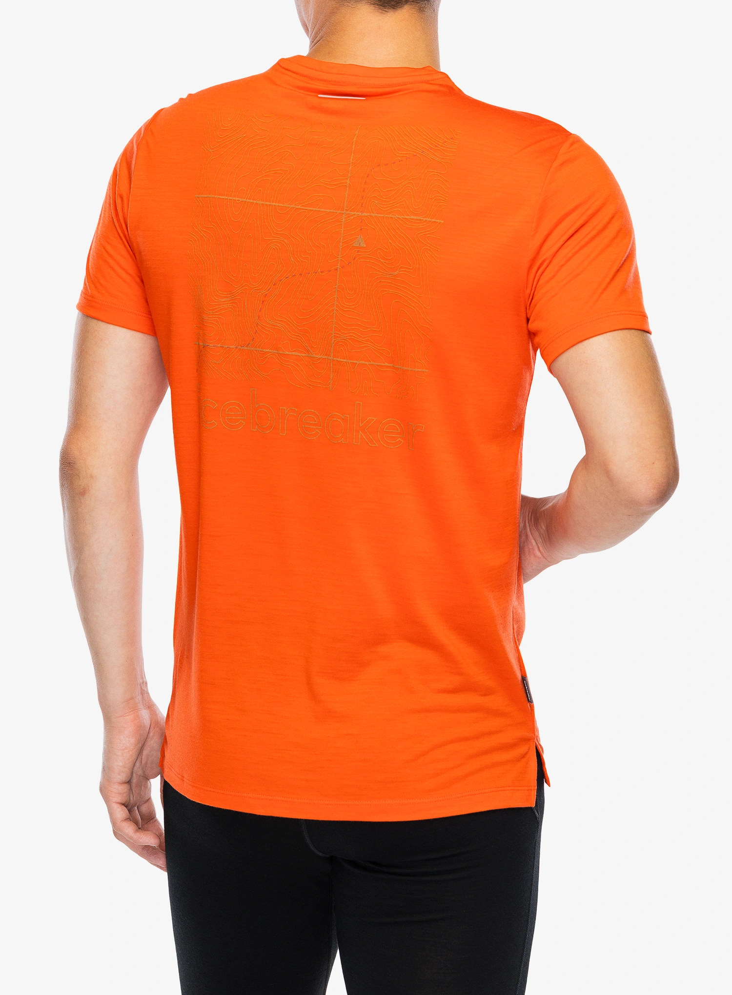 Tričko s potiskem Icebreaker Merino Blend 125 Cool-Lite Sphere SS Tee Trail - fervid