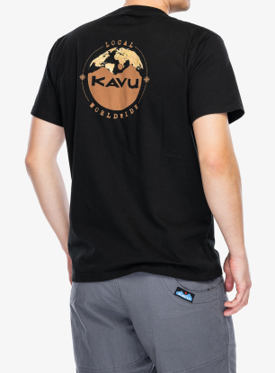 Tričko s potiskem Kavu Globalize - black