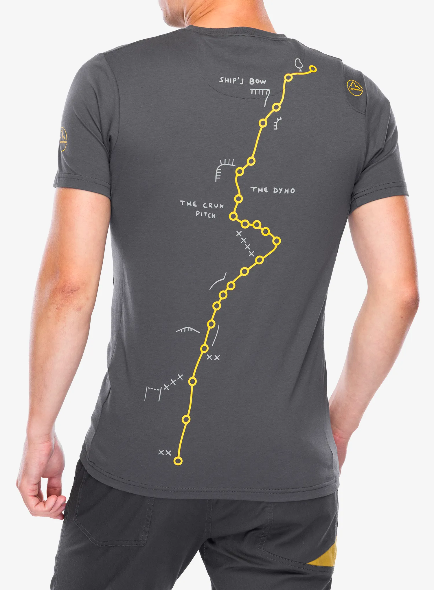 Tričko s potiskem La Sportiva Dawn Wall T-Shirt - onyx