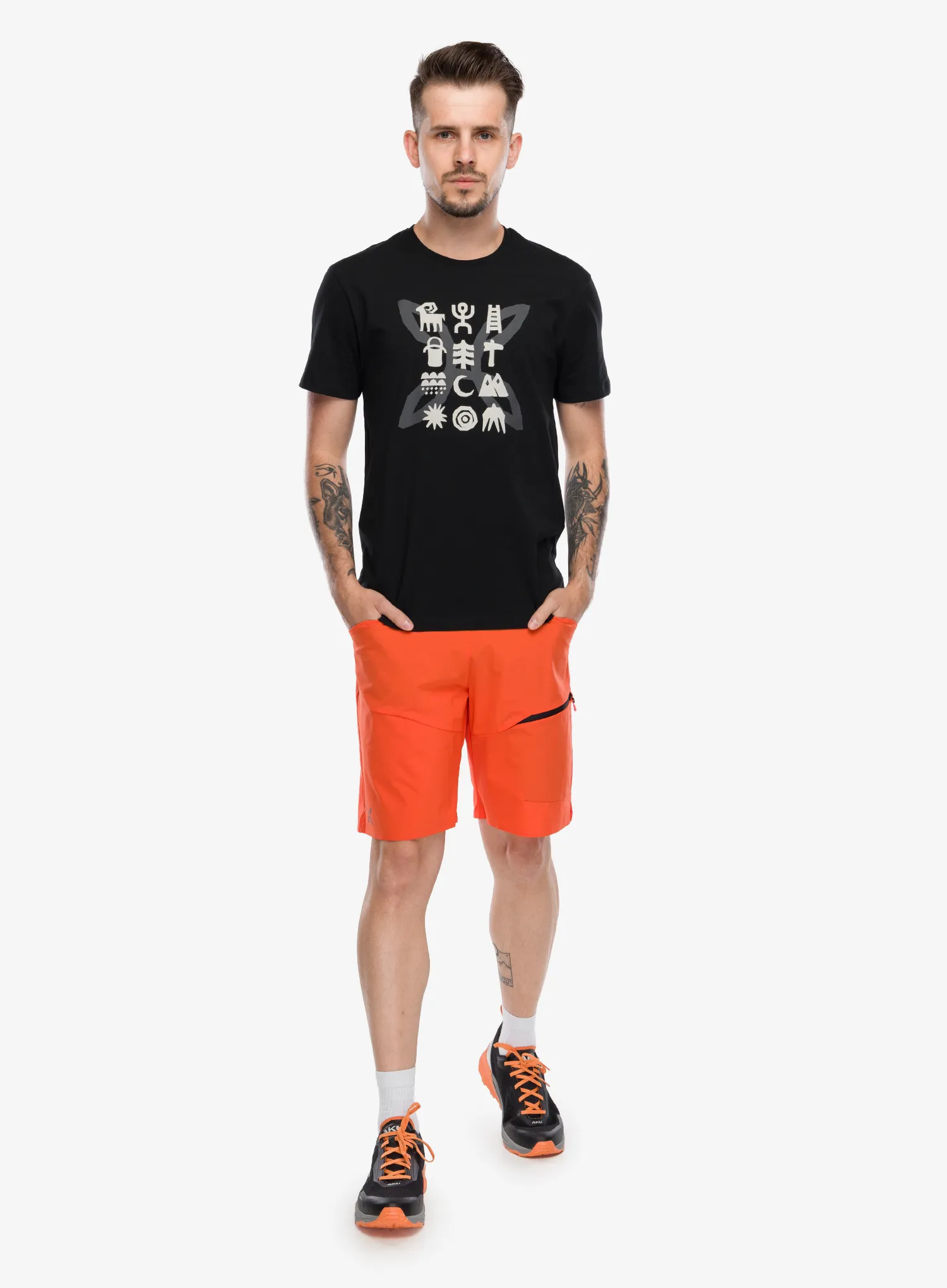 Tričko s potiskem Montura Rock Painting T-Shirt - black