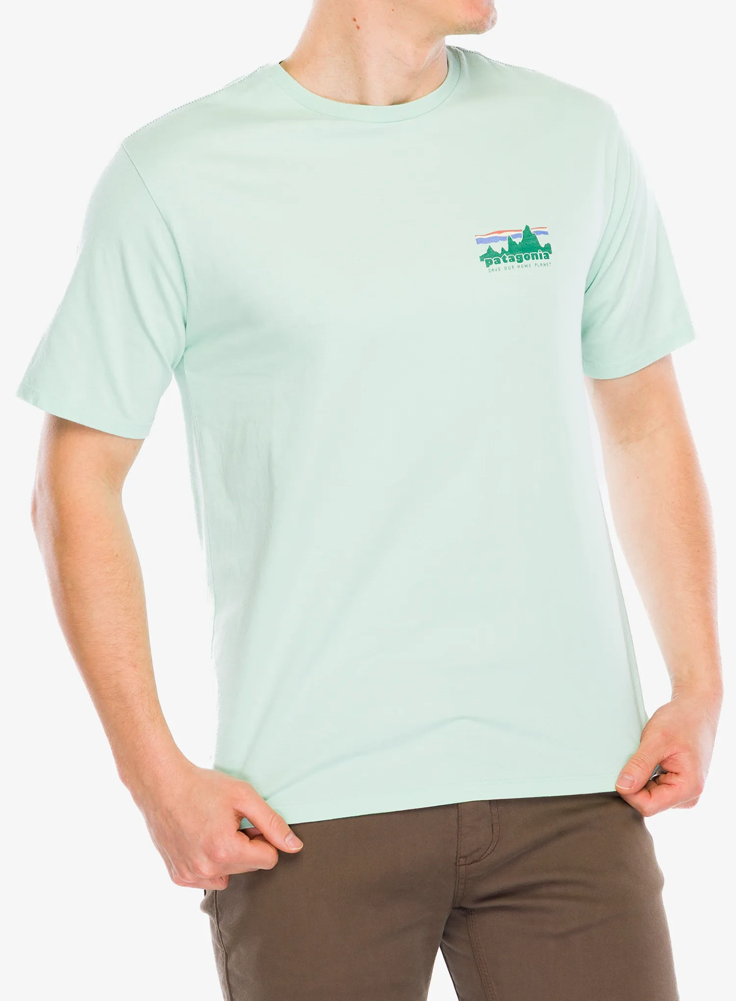 Tričko s potiskem Patagonia 73 Skyline Organic T-Shirt - rinsed green