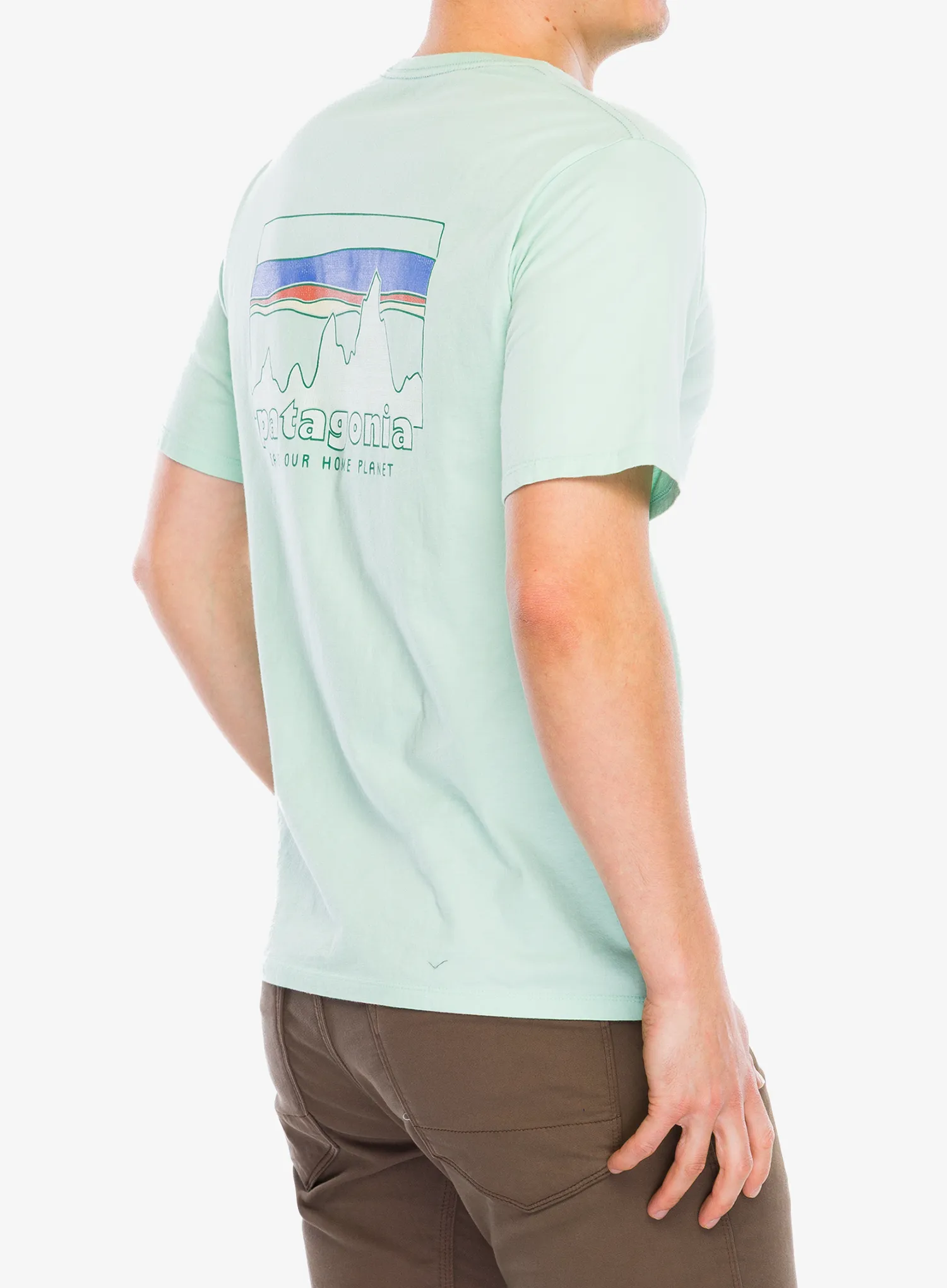 Tričko s potiskem Patagonia 73 Skyline Organic T-Shirt - rinsed green