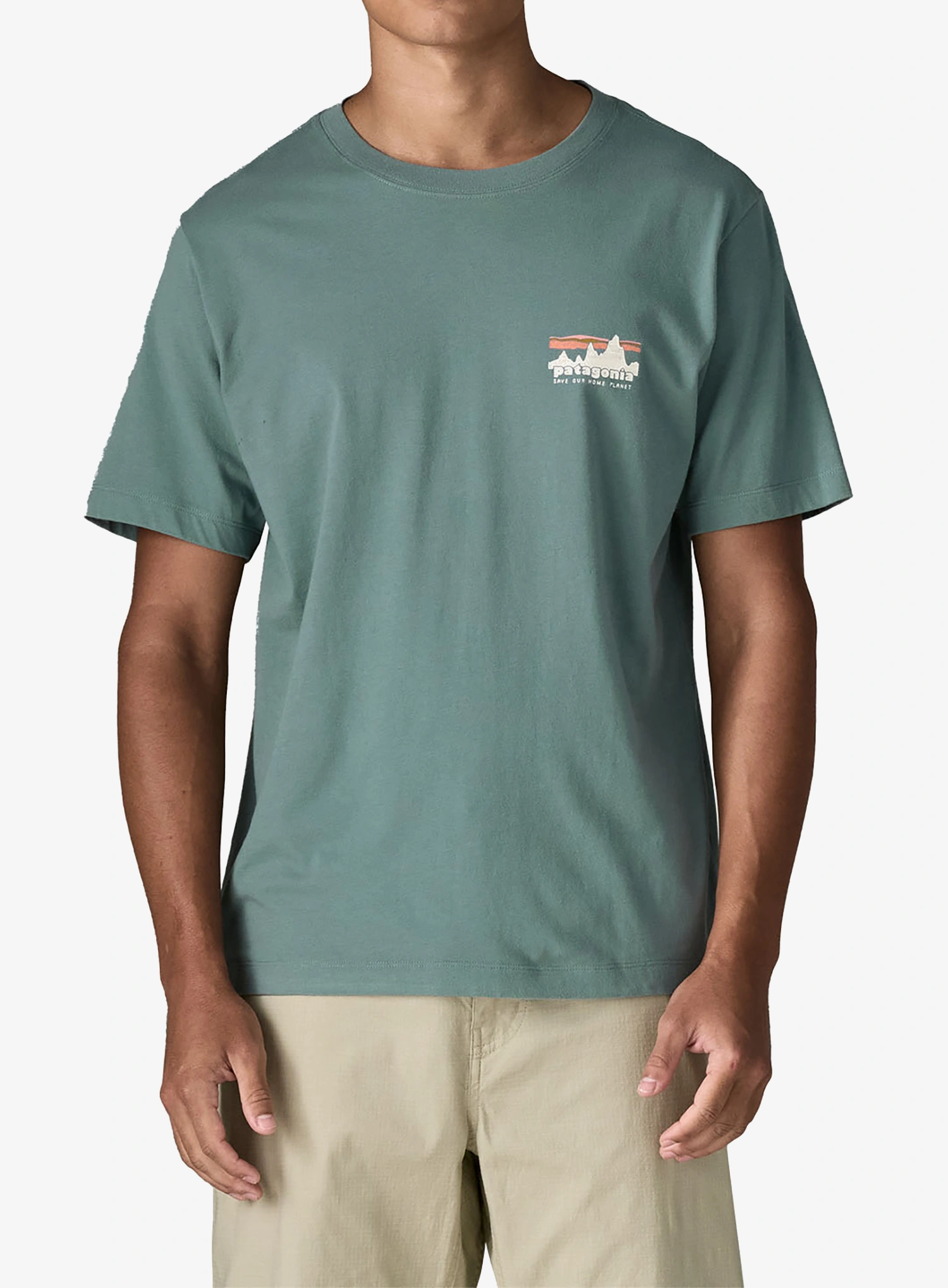 Tričko s potiskem Patagonia 73 Skyline T-Shirt - blue sage