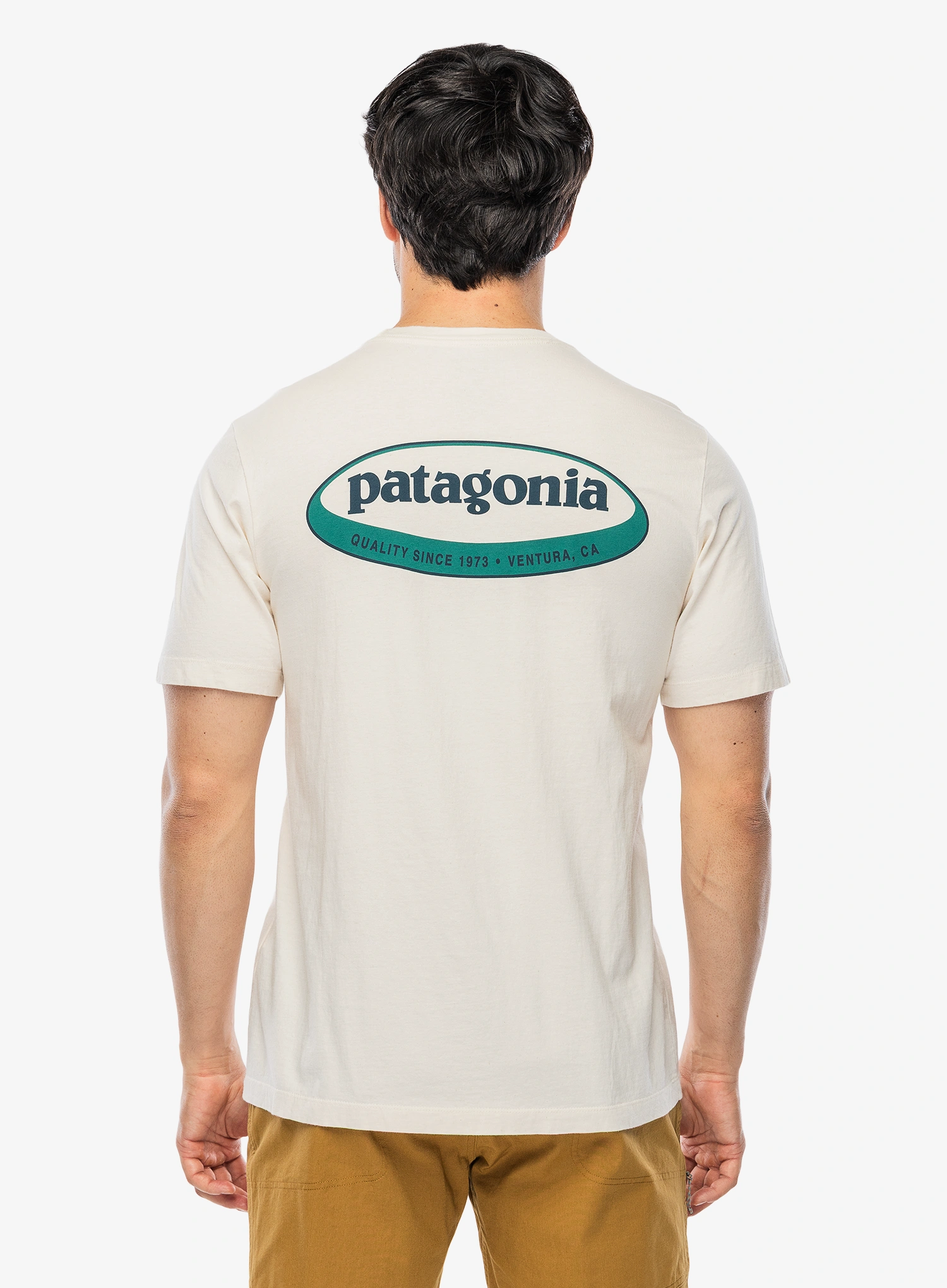 Tričko s potiskem Patagonia 95 Oval Logo T-Shirt - undyed natural