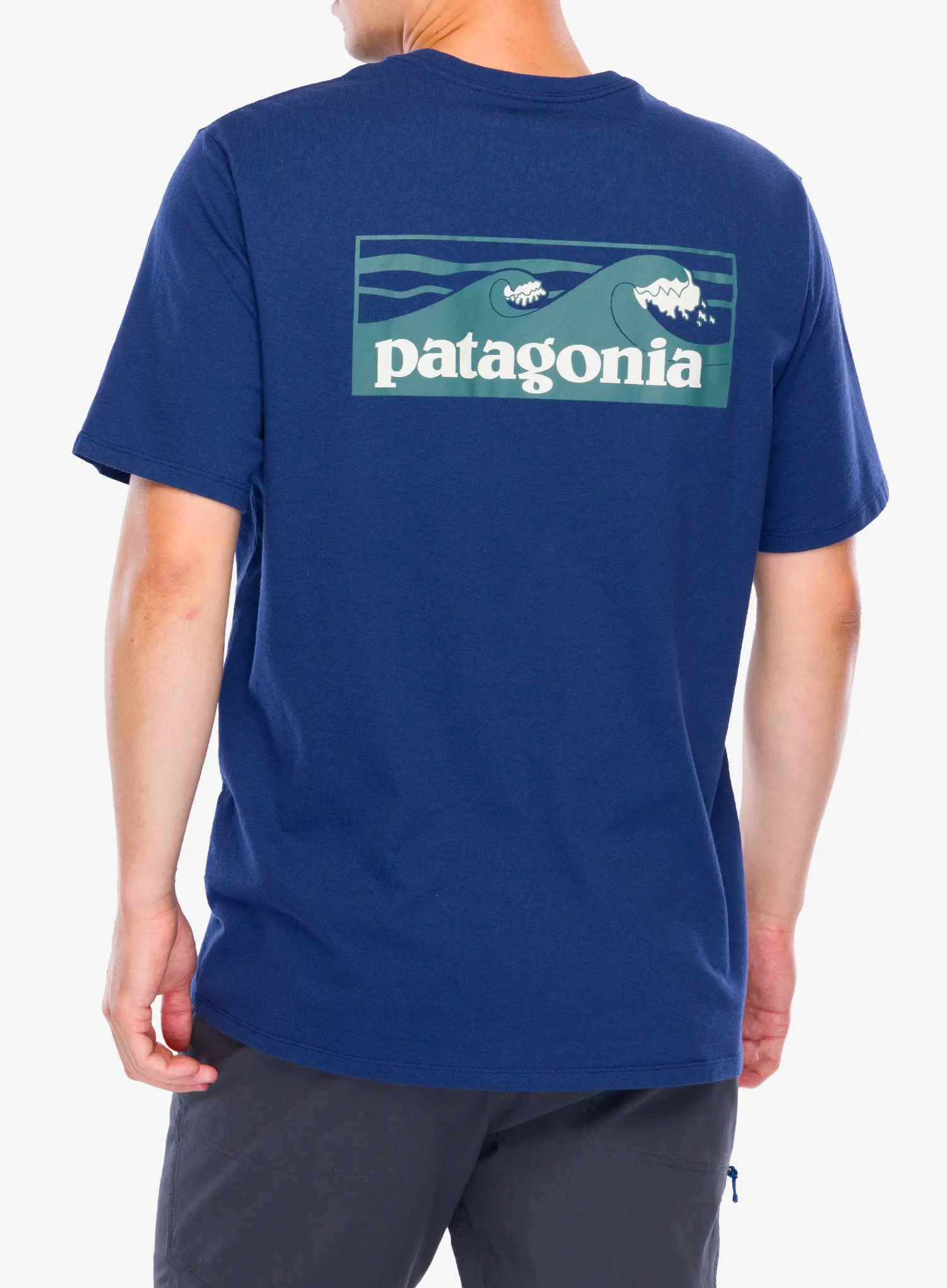 Tričko s potiskem Patagonia Boardshort Logo Pocket Responsibili-Tee - clement blue