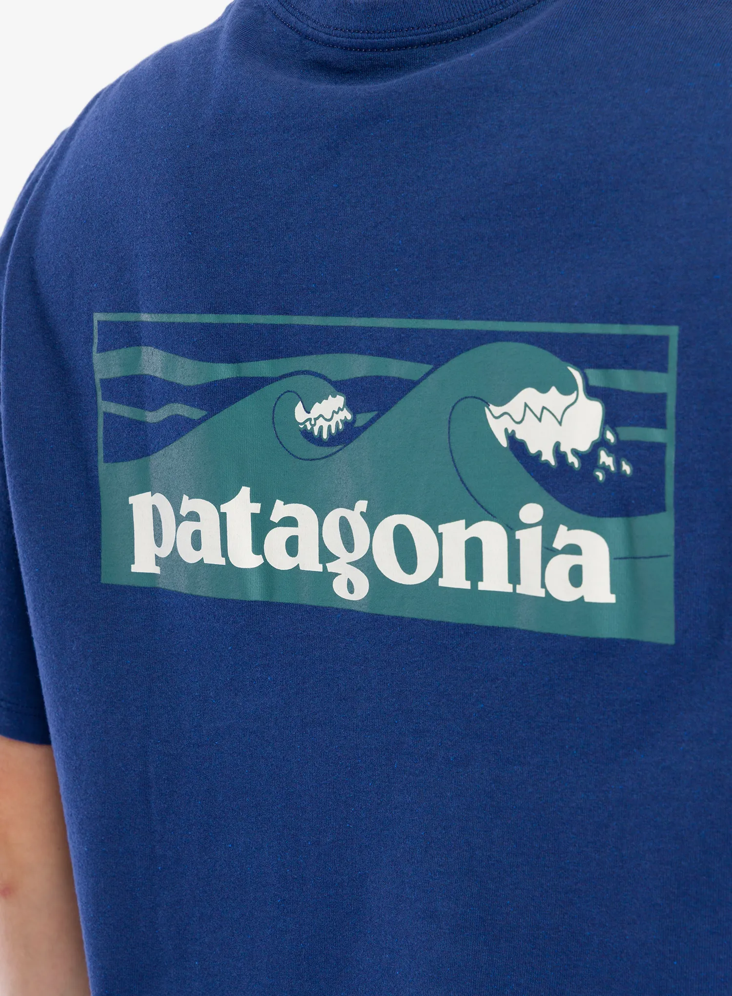 Tričko s potiskem Patagonia Boardshort Logo Pocket Responsibili-Tee - clement blue