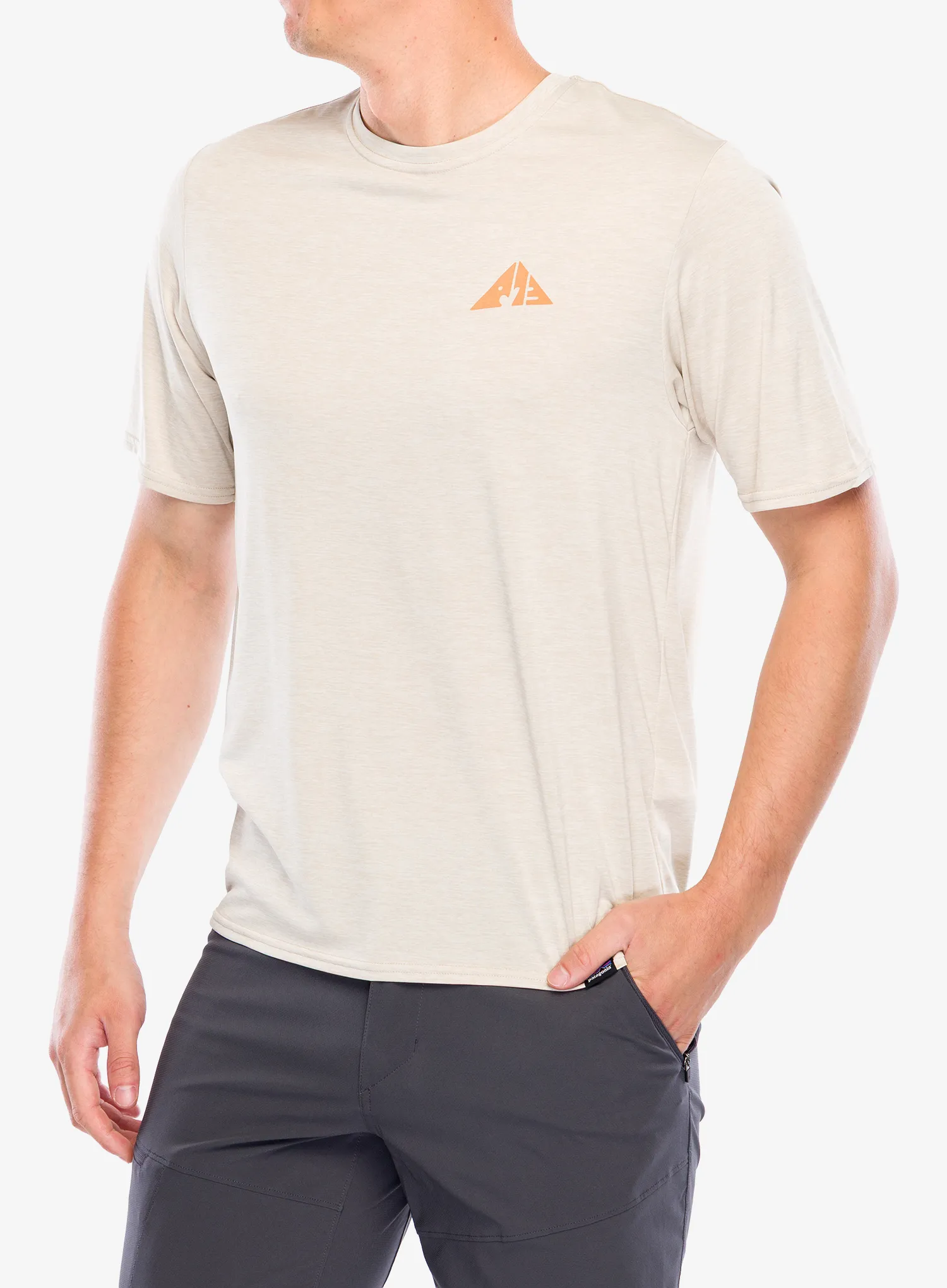 Tričko s potiskem Patagonia Cap Cool Daily Graphic Shirt Lands - driftways/pumice x-dye
