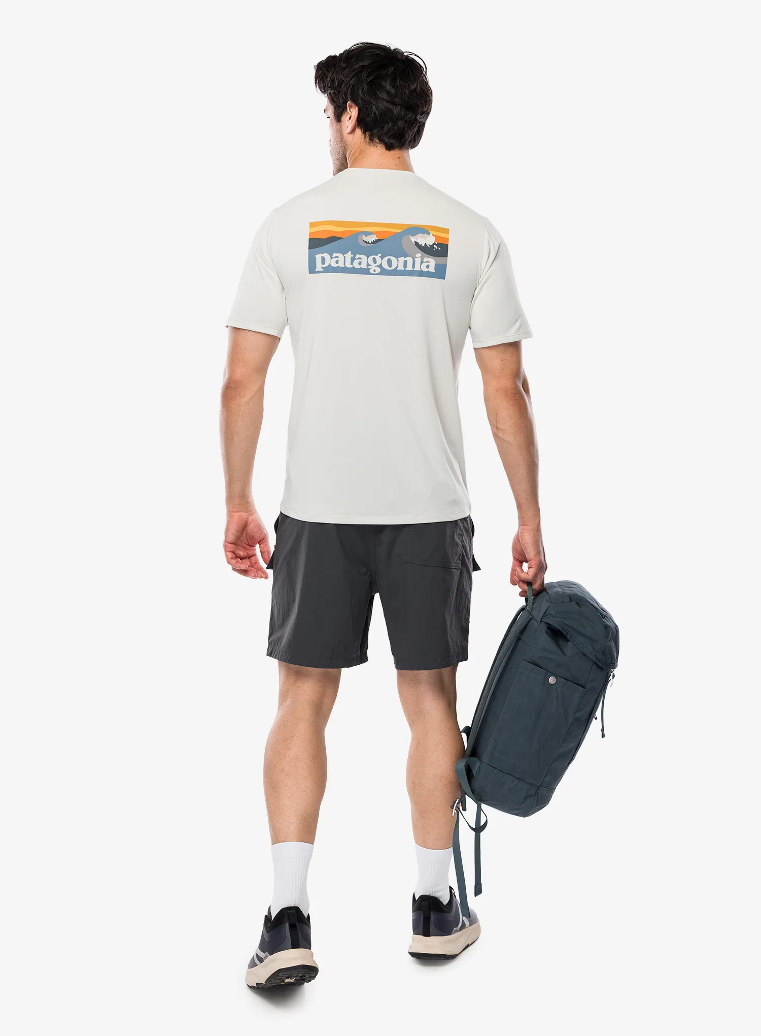 Tričko s potiskem Patagonia Cap Cool Daily Shirt Boardshort Logo - dyno white
